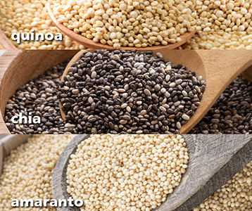 Chia, Quinoa e Amaranto Chia, Quinoa e Amaranto
